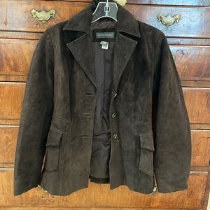 Suede Brown retro 1990’s Banana Republic Jacket. Small